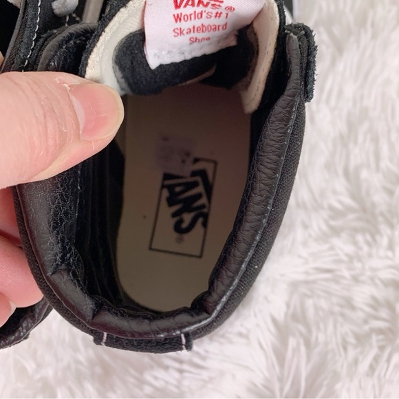 Vans Kids Black and White High-Top Sneakers skateboard shoes - Picture 8 of 8